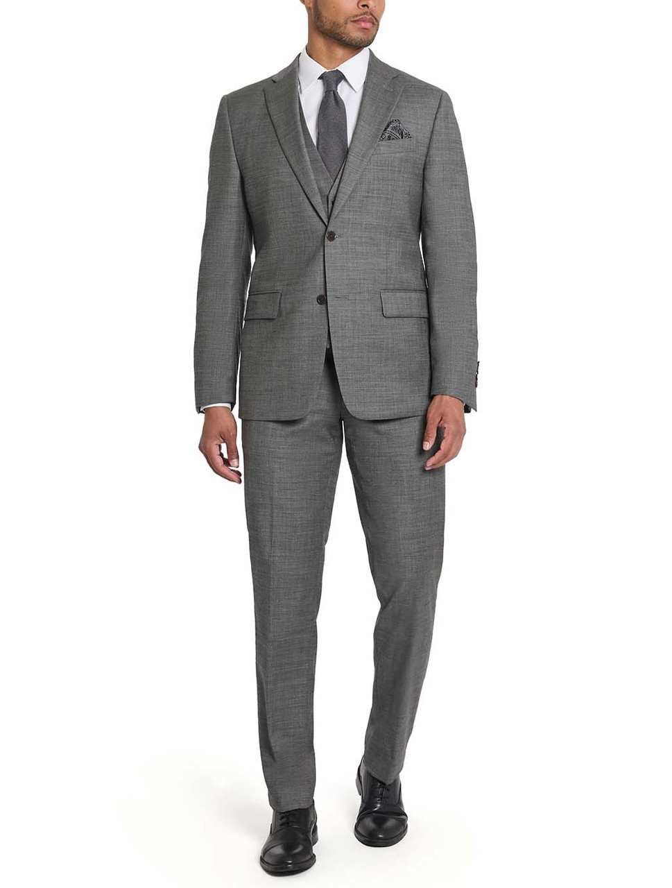 Solid Grey Sharkskin Coat | Tallia - Harpers